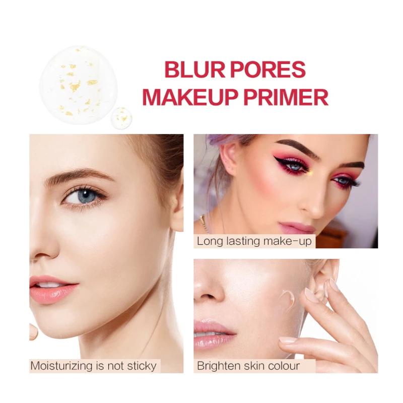 ELECOOL Invisible Pore Makeup Primer Pores Disappear Face Oil-control Make Up Base Contains Vitamin A C E Repair Skin Health | Красота и