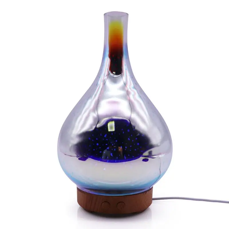 

Essential Oil Diffuser Aromatherapy Diffusers for Therapeutic Oils - Ultrasonic 3D Glass Vase Cover & LED Light Display