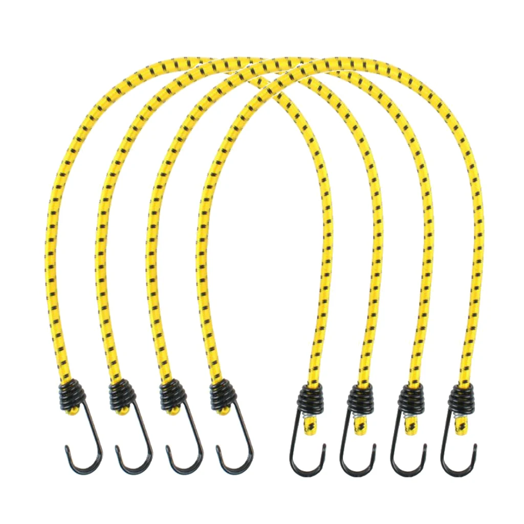 4 Pieces Heavy Duty Elastic Bungee Rope Shock Cord Lightweight Luggage Strap