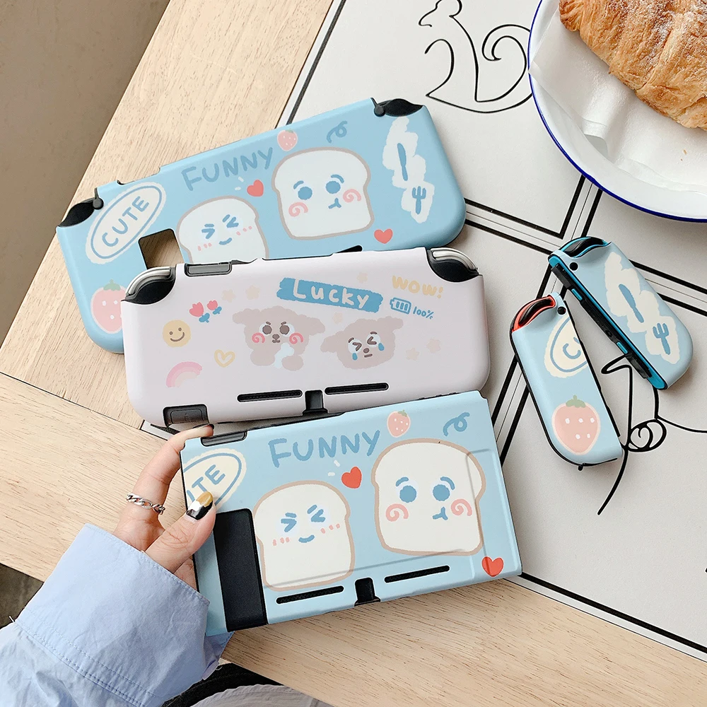 

Funny Breakfast Toast Cute Bear Switch Game Console Protective Case Cover For Nintendo Switch And Lite