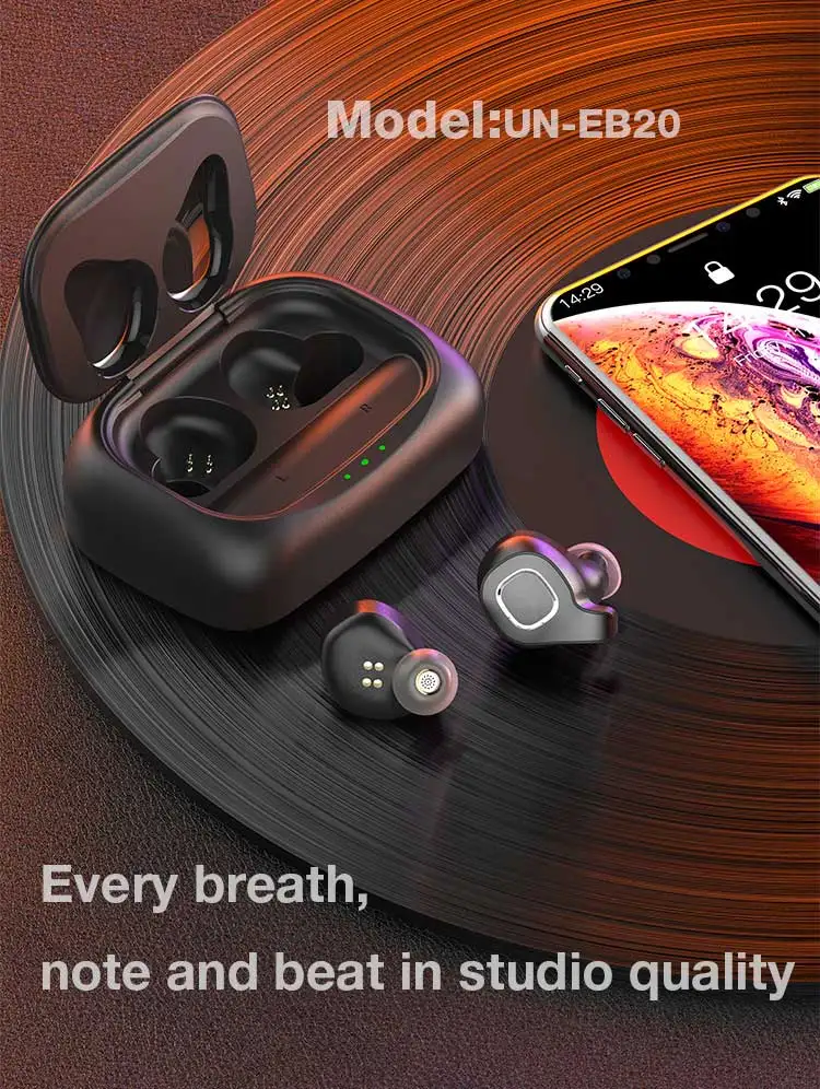 Hi Res Bluetooth наушники настоящие беспроводные водонепроницаемые мини Fi стерео tws + с