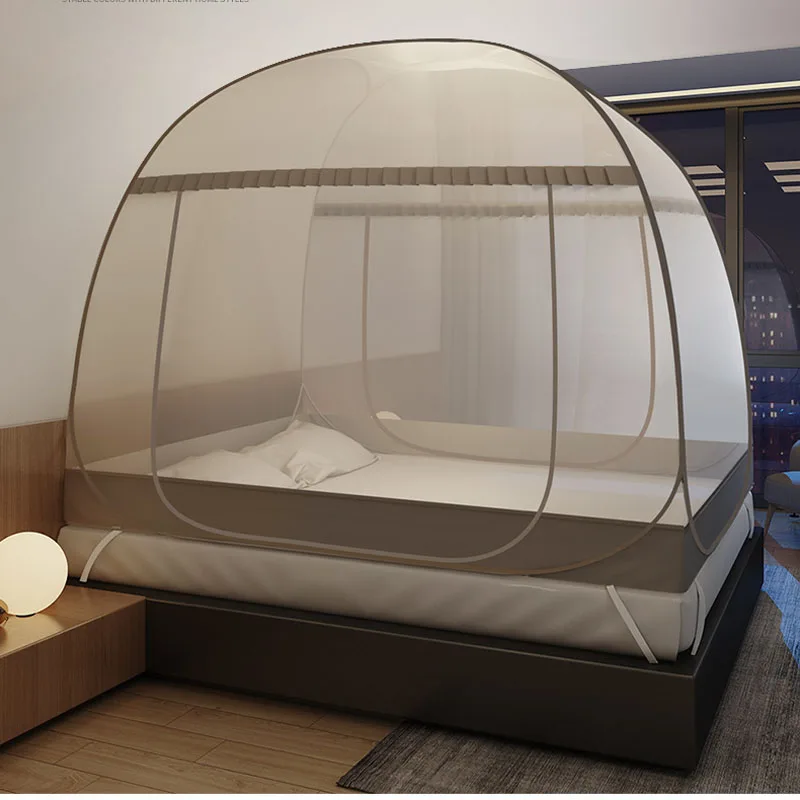 

1.2m 1.5m 1.8m 2.0m No Need To Install Yurt Mosquito Net Full Bottom or Bottomless Mosquito Net Double Door Big Space Bed Tent