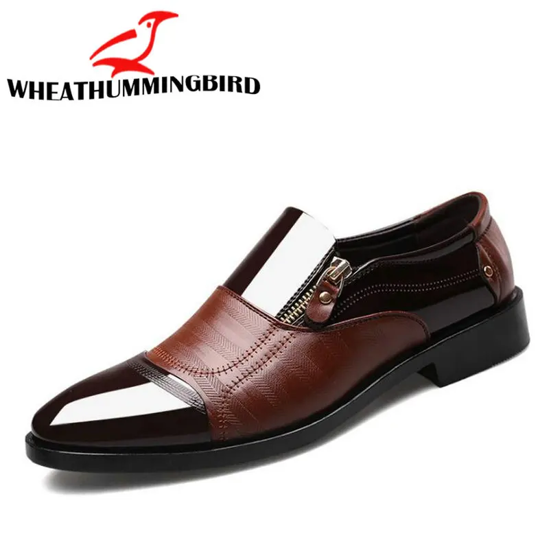 

2019 new Classic Business Men's Dress Shoes Fashion Wedding Shoes Men Pointed oxford shoes Large size C21-97