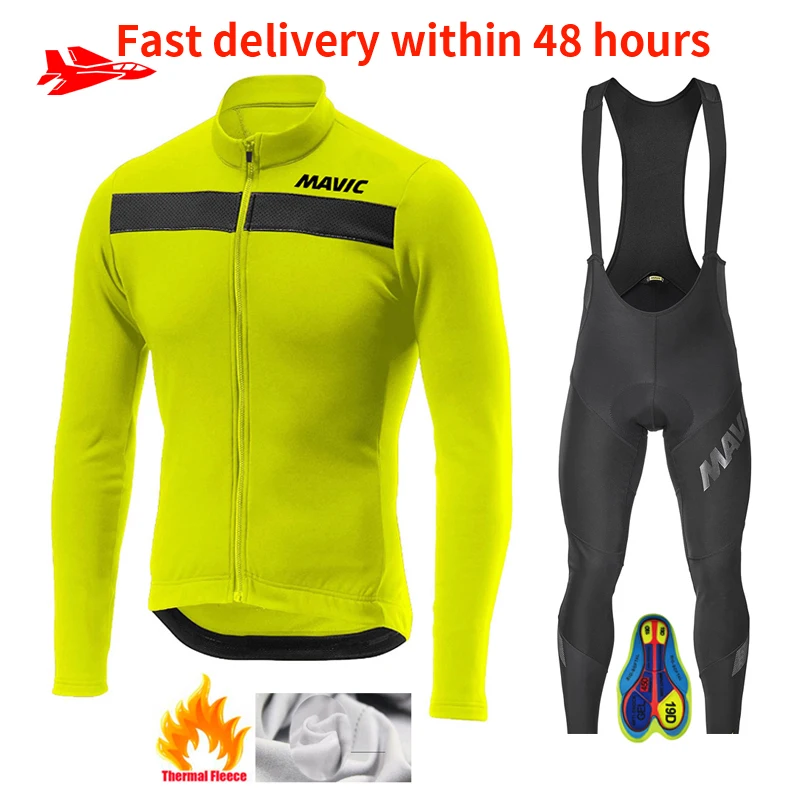 Зимний комплект велоформы из флиса Pro MAVIC для горного велосипеда, одежда для езды на велосипеде Ropa Ciclismo Racing Bike Clothing 2020.
