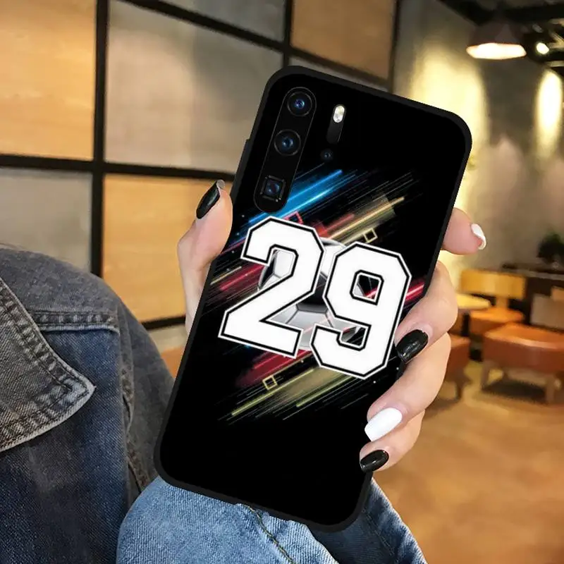 

Football number letter Phone Case For Huawei honor Mate P 9 10 20 30 40 Pro 10i 7 8 a x Lite nova 5t