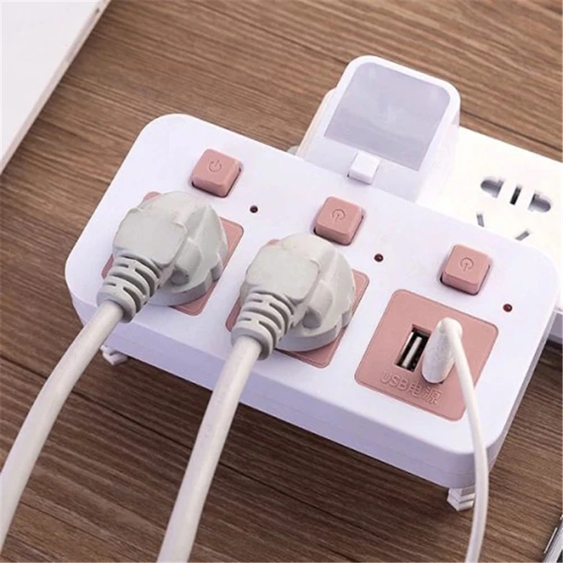 Двойной USB многофункциональный разъем для зарядки мобильного телефона беспроводной конвертер Row Plug-белый