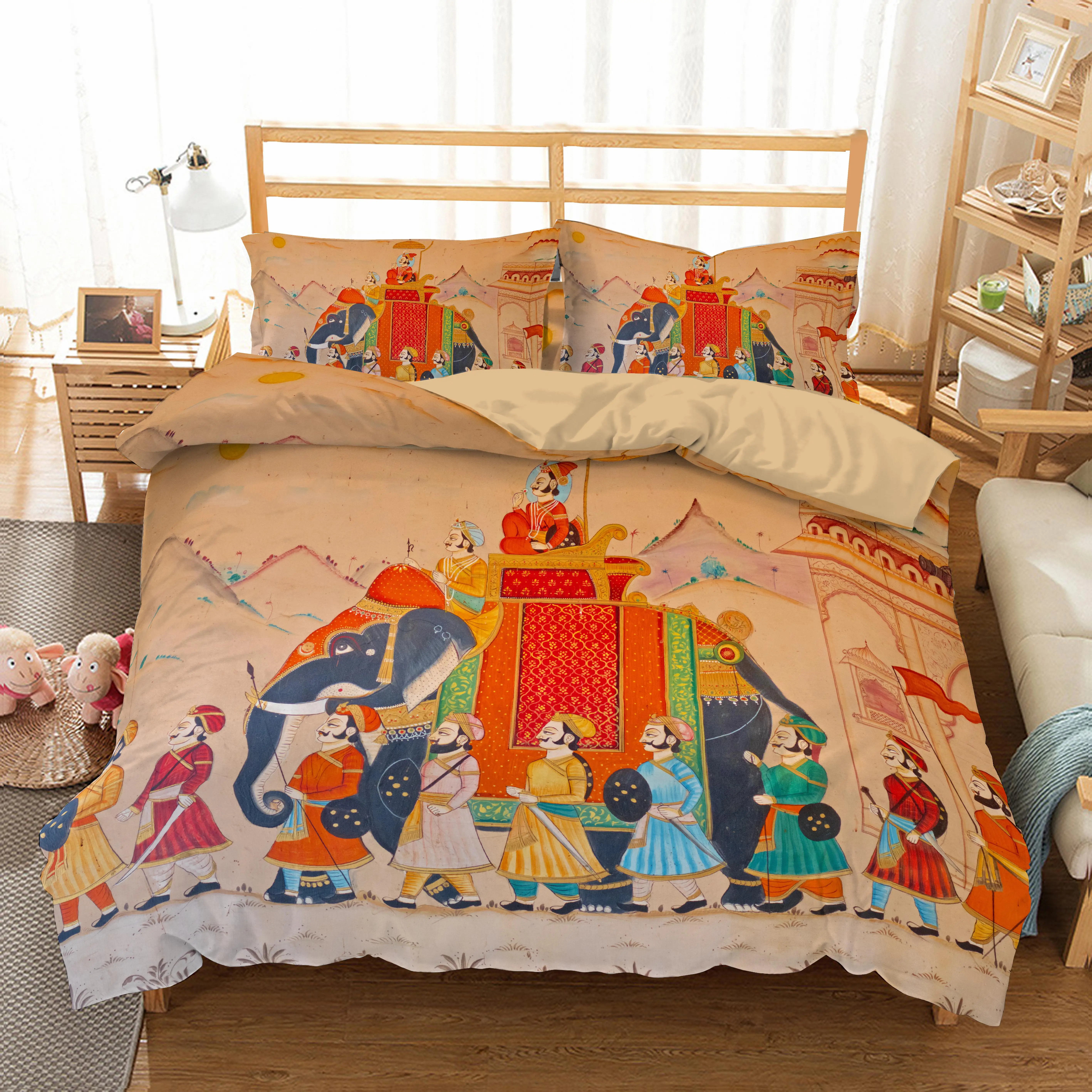 Homesky индийский женский Печатный Комплект постельного белья в этническом стиле