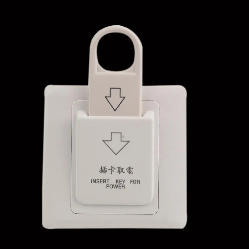 

8.6cm x 8.6cm Hotel Magnetic Card electric Switch 220V/25A push button Insert Key electrical power control socket