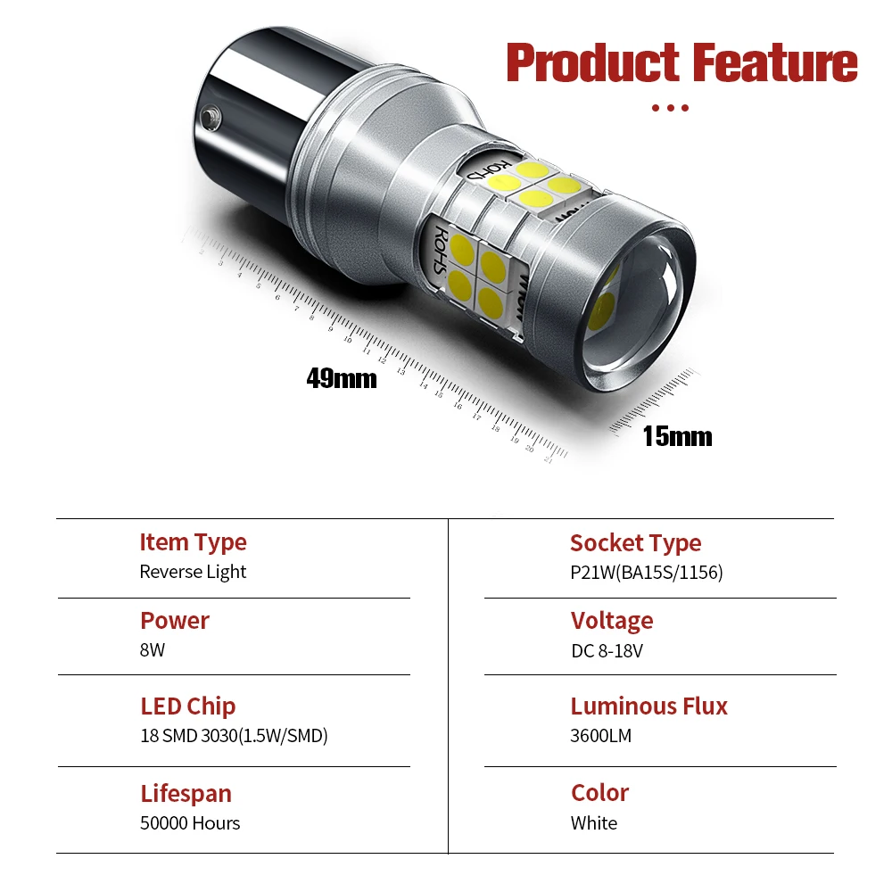 Светодиодная лампа задсветильник хода P21W BA15S Canbus для Land Rover Defender Discovery 2 3 4 LR2 LR3 LR4