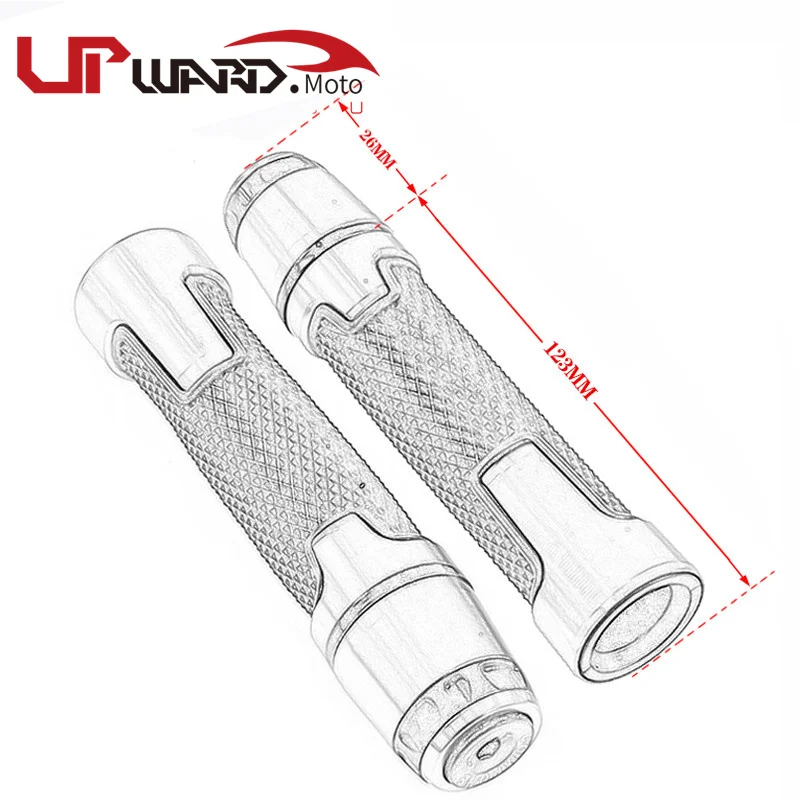 

For KAWASAKI NINJA1000SX 2020-2021 Motorcycle 7/8"22mm Aluminum Rubber Handlebar Grips Ends Handle Caps Hand Bar Plugs