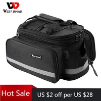 west biking bike seat pannier pack waterproof 3 in1 trunk bag mtb bicycle cycling luggage carrier carrier bags with rain cover