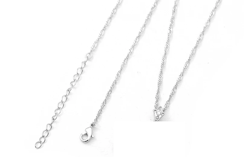 

Collares White Gold Color Necklaces Pendants Men Bride Wedding Engagement Pendant Full Pave AAA CZ Choker Necklace Chain Women