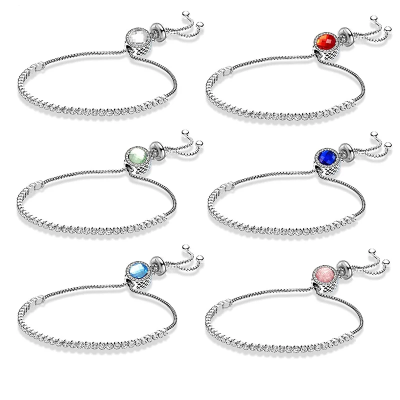 Женский браслет с шармами простой темпераментный из блестящего циркония
