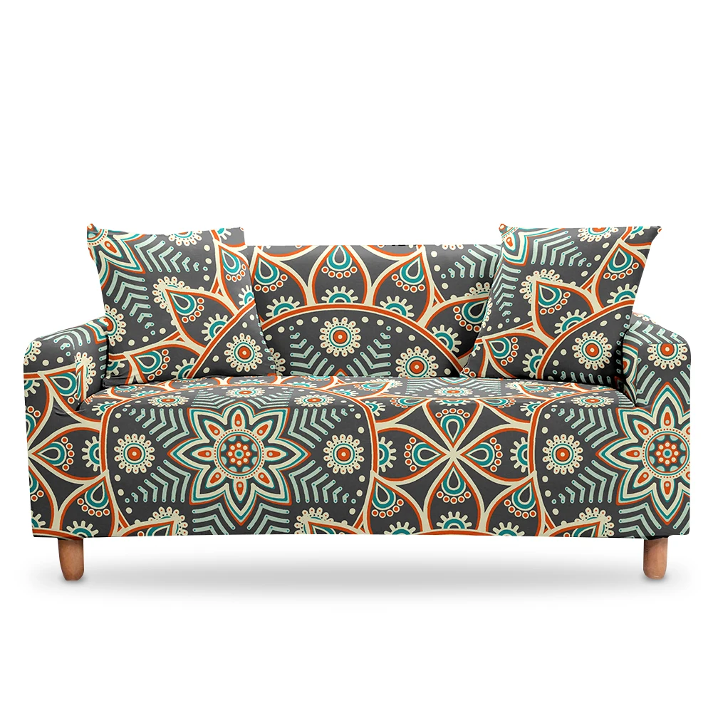 Эластичные Чехлы Мандала для дивана растягивающийся богемный чехол против пыли