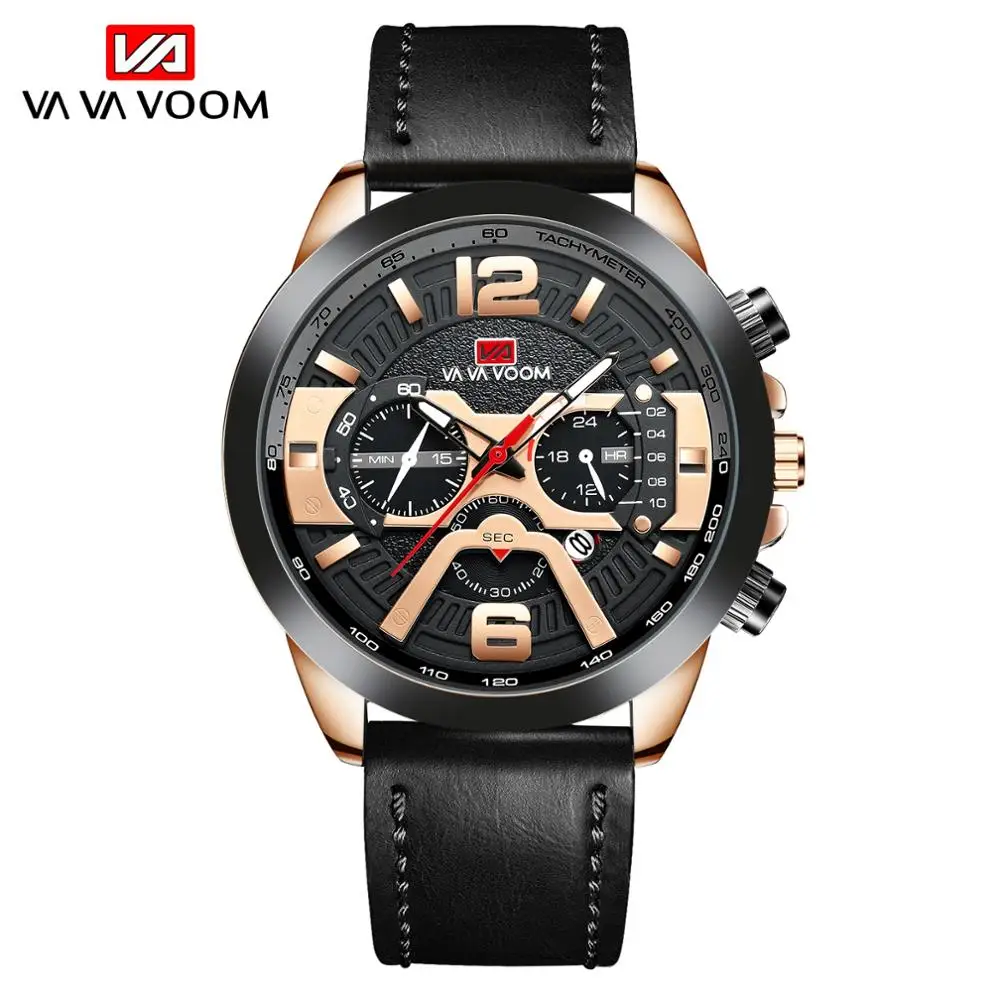 Luxury Men Watch Business Date Waterproof Leather Quartz Analog Watches Sports Male Clock Man Wristwatch Relogio Masculino