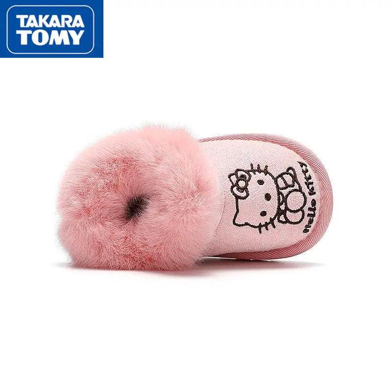 

TAKARA TOMY Winter New 2021 Cute Cartoon Hello Kitty Snow Boots Simple Non-slip Warm Sweet Casual Children's Boots