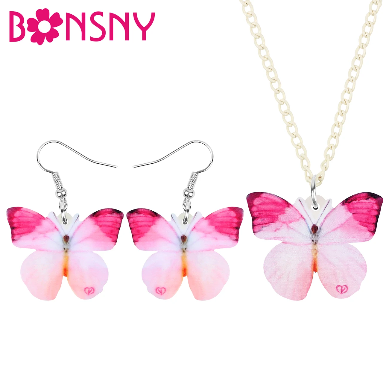 ARWA акриловые Морфо Наборы украшений с бабочкой ожерелье серьги печать большое