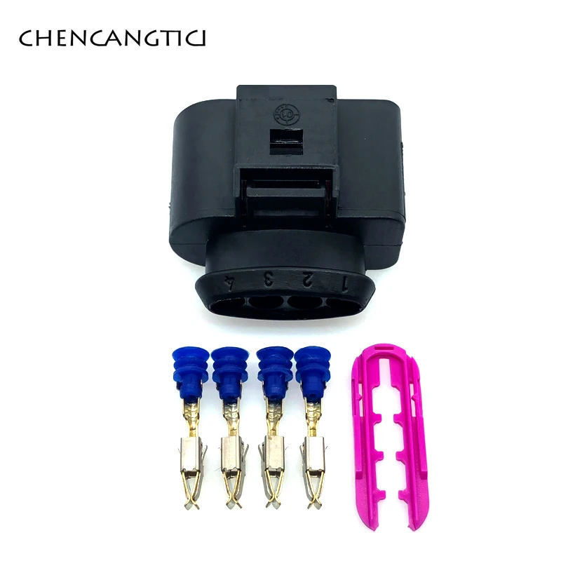 1 комплект 4 Pin/way 3,5 мм AUDI VW Skoda VAG автомобильный разъем 4B0973724 катушка удлинитель адаптер Электрический провод вилка 1J0973724