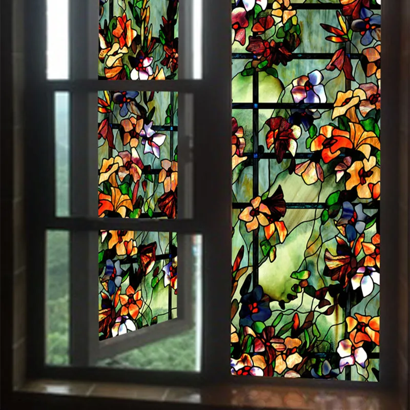 Американский стиль оконная бумага стеклянная пленка затенение наклейка спальня