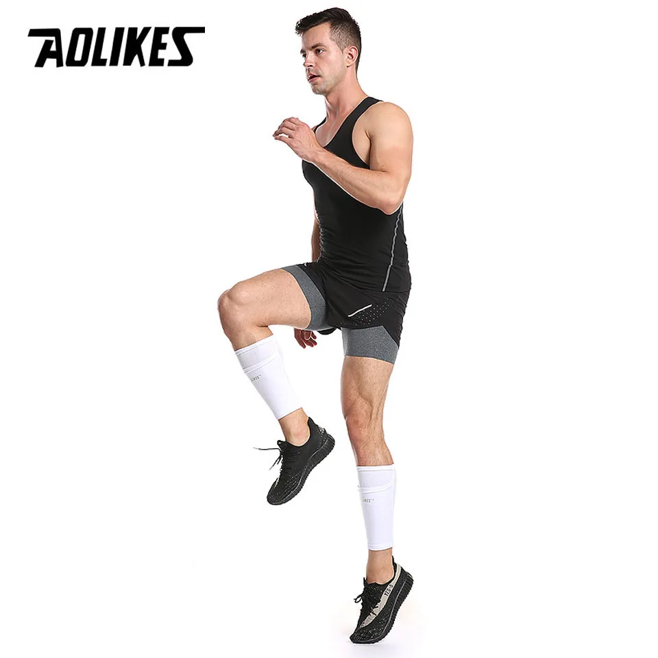 AOLIKES 1 пара футбольные Защитные носки щитки с карманом для Футбольные Щитки на голень наколенник поддержка взрослых поддержка икр носок