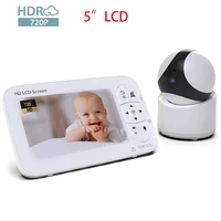 5 hd lcd 720p hd digtal color video baby monitor night vision sound detection temperature alarm two way talk feeding baby care