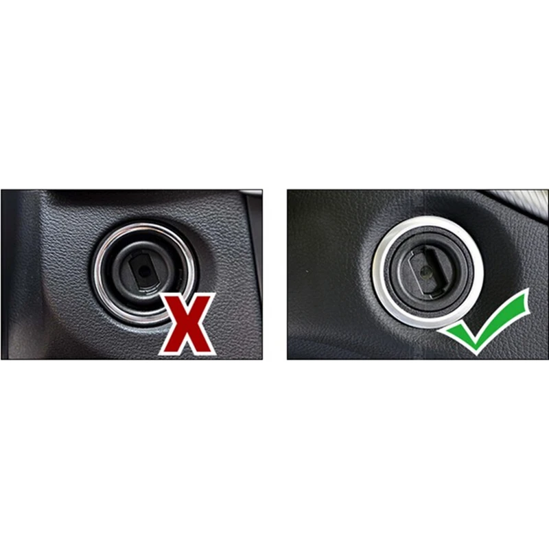 Стайлинг автомобиля крышка переключателя зажигания отделка кольцо для ключей