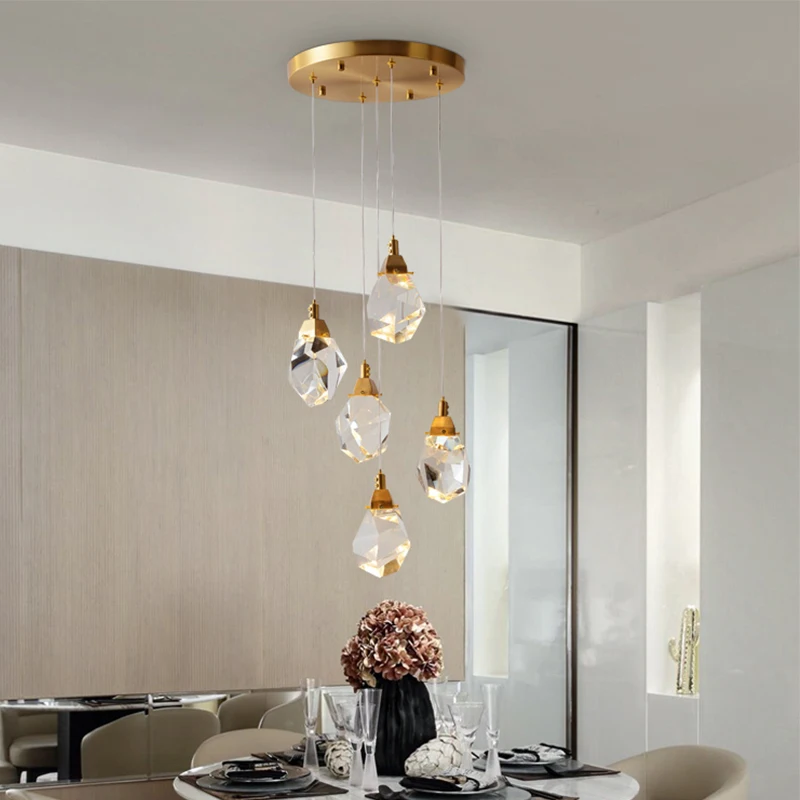 Хрустальный cube внутреннее освещение люстры для дома лестница лофт лампа