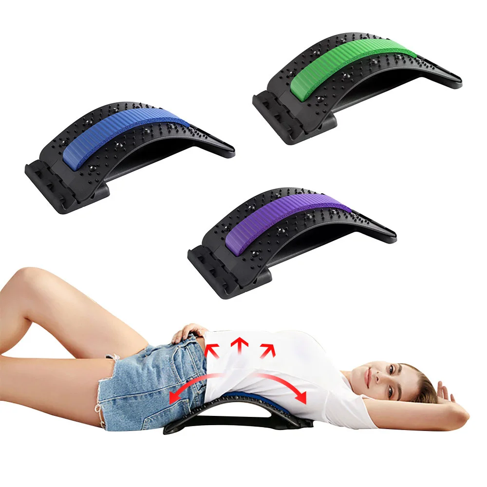 

Back Massager Stretcher Sciatica Massage Tool Massageador Magic Stretch Fitness Lumbar Support Relaxation Spine Deck Pain Relief