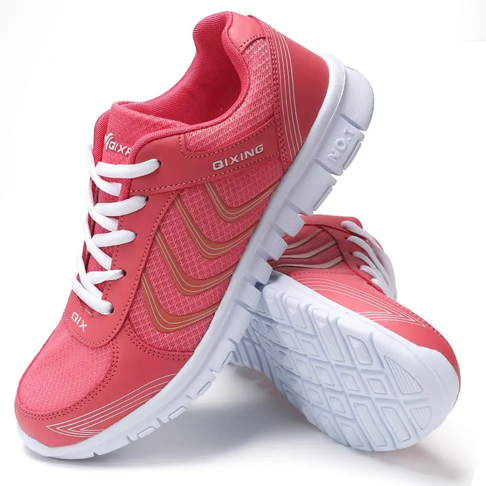 Кроссовки женские сетчатые дышащие на шнуровке Повседневная Удобная обувь белые