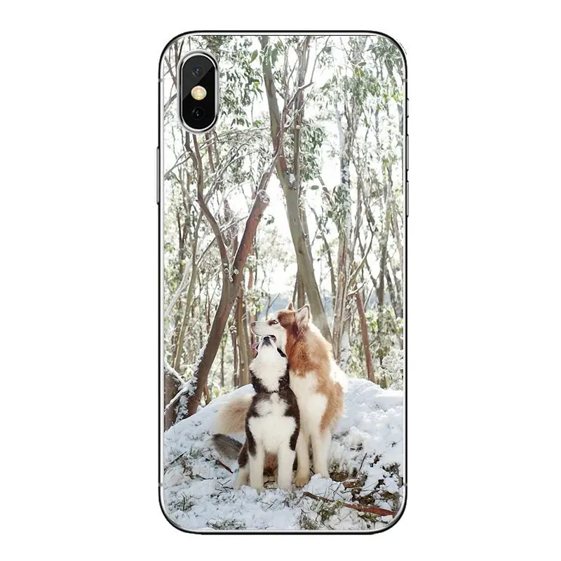 Чехол из ТПУ с изображением игрушечная Лайка щенков Сибирского собак для iPhone XS Max