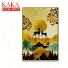 Наборы для вышивки крестиком, наборы для вышивки с напечатанным рисунком, 11ct-холст для домашнего декора, животные полная NCKA082