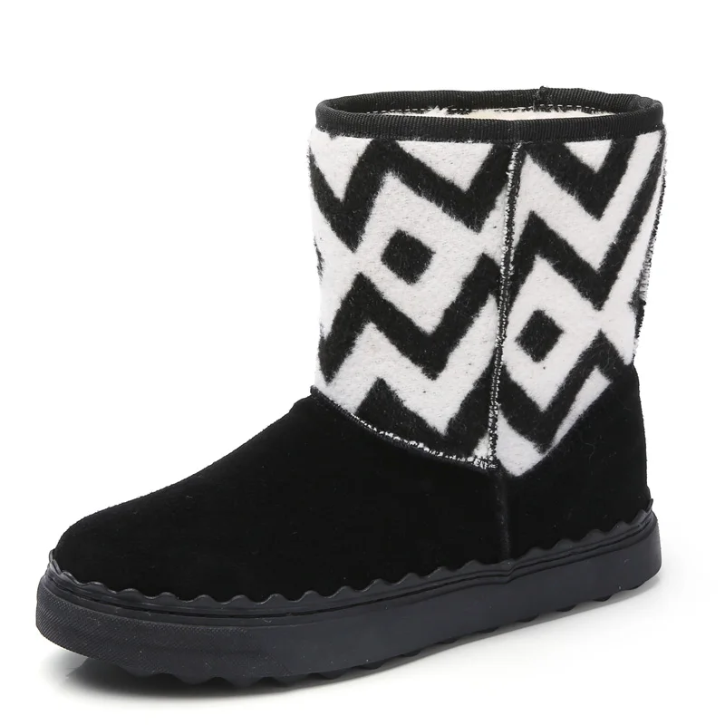 Новые стильные Лидер продаж из замшевой кожи Мода для девочек ботинки до