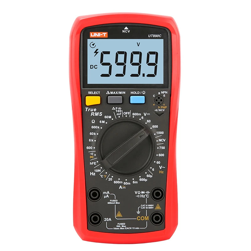 UNI-T UT890C UT890D+ Digital Multimeter True RMS Voltage Current AC DC NCV Frequency Capacitance Temperature Tester | Инструменты