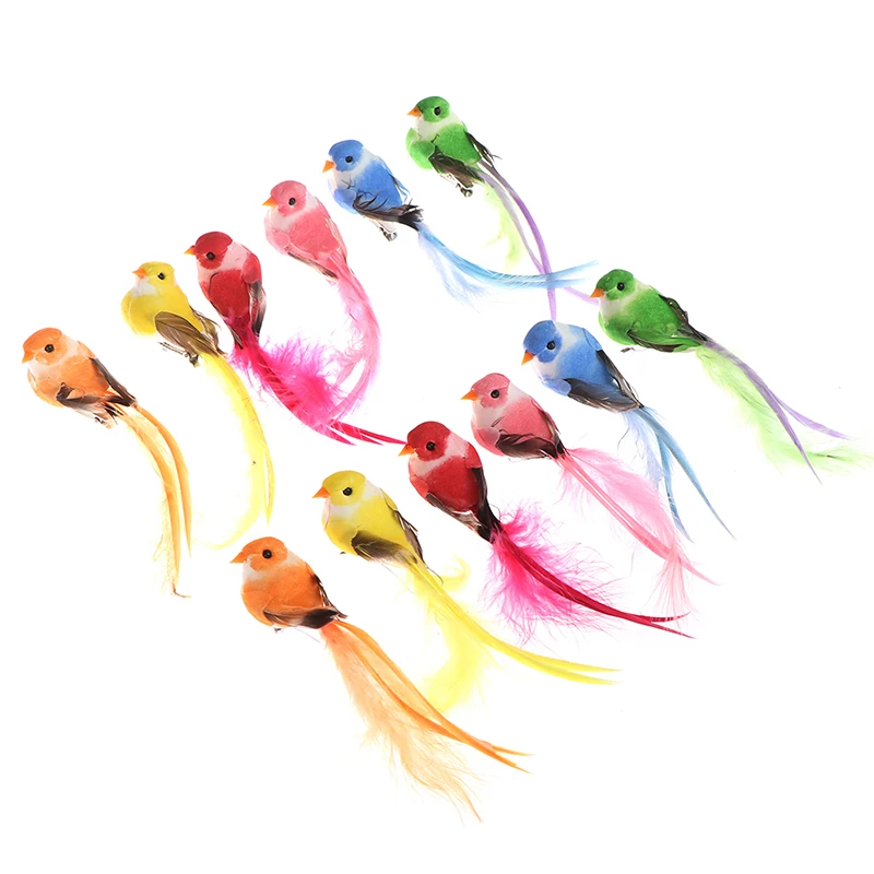 Мини модели Имитационные птицы искусственные перья пена ремесло Дети День