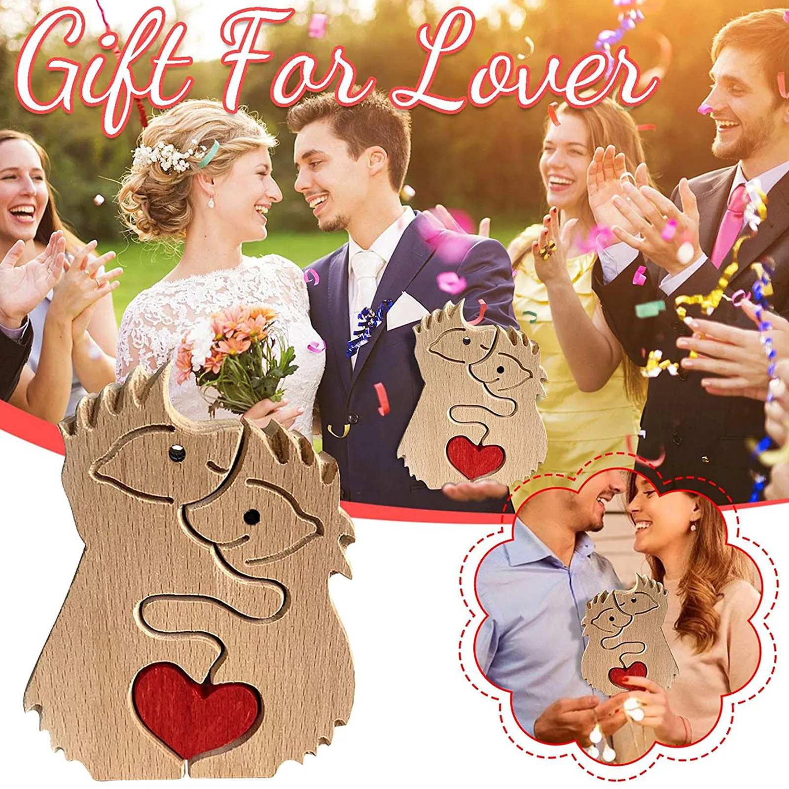 Деревянная фигурка для домашнего питомца настольное украшение щенка Резьбовая