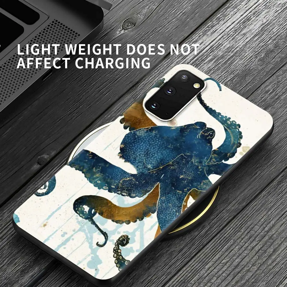 

Case For Samsung Galaxy S21 S20 FE S10 S8 S9 Plus Note 20 Ultra 9 8 10 Lite Black Shell Phone Fundas The Overlord In The Sea