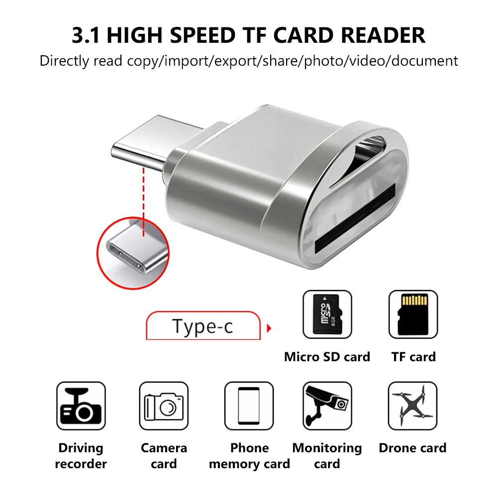 Новый адаптер USB 3 0 Type C для Micro-SD TF OTG кардридер мини смарт-кардридер ноутбука Samsung