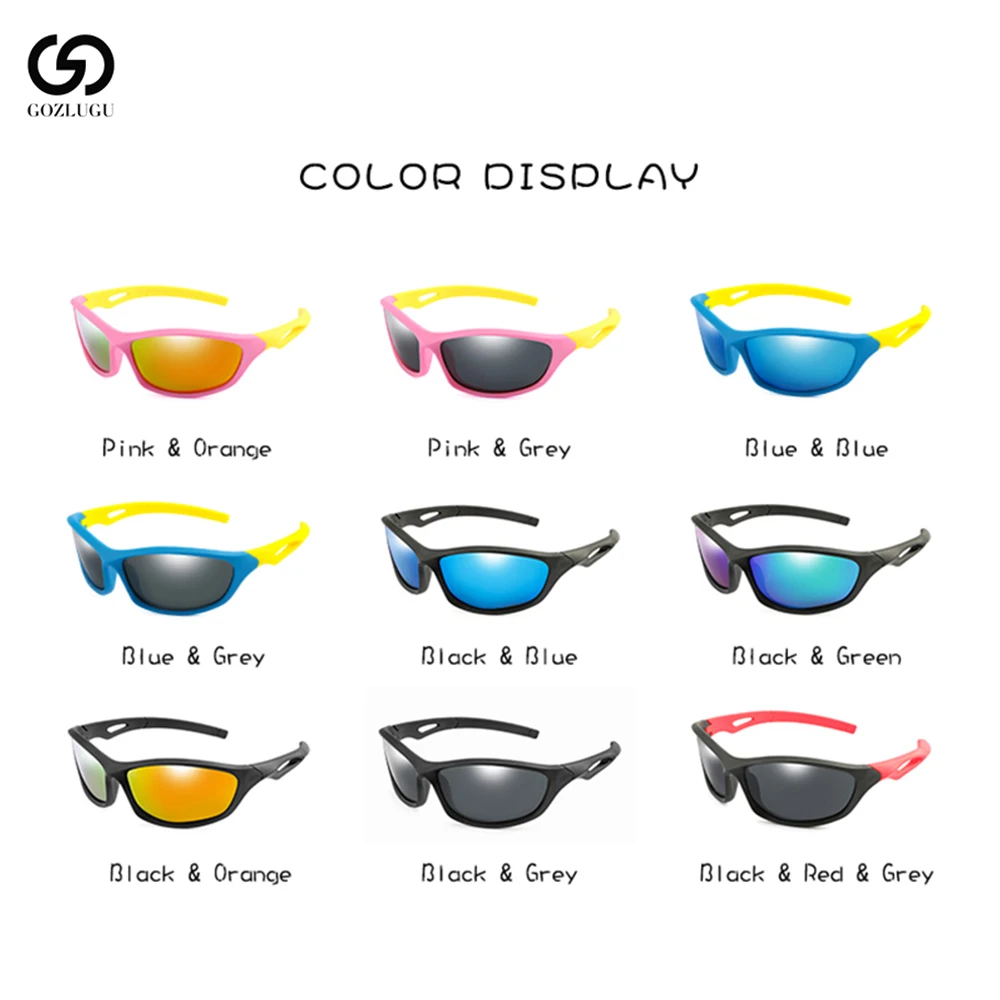 Классические детские крутые поляризованные солнцезащитные очки TR90 спортивные