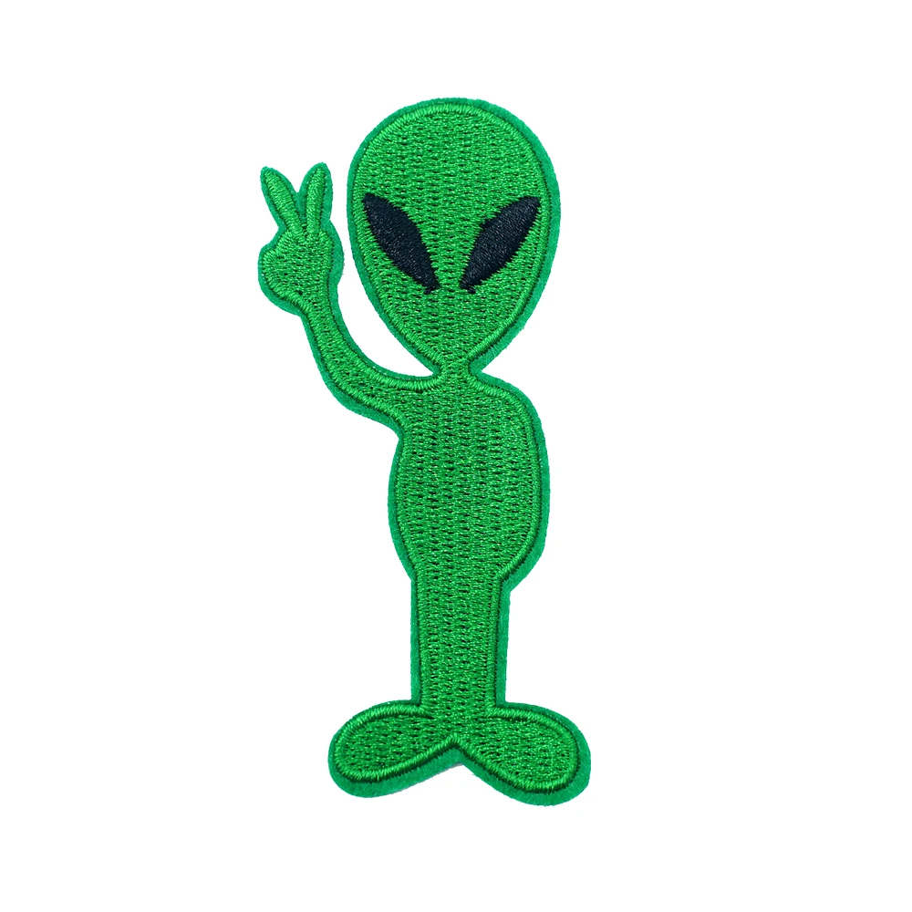 Вышитая нашивка Alien (Размер: 3 7 х8 5 см) приклеивается утюгом аппликация для шитья