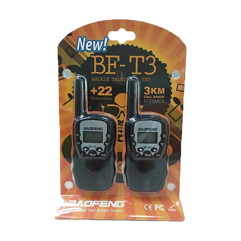 

2020 2pcs/set children's walkie talkie kids radio mini toys baofeng BF-T3 for children kid birthday gift BFT3 Christmas gifts