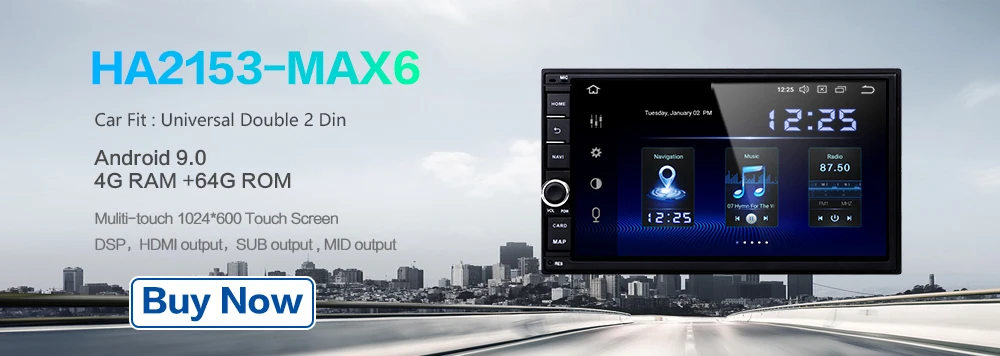 " HD цифровой емкостный сенсорный экран автомобильный Радио Универсальный 2 din Android 9,0 Восьмиядерный 4 Гб ОЗУ 32 Гб ПЗУ для автомобиля Nissan аудио стерео