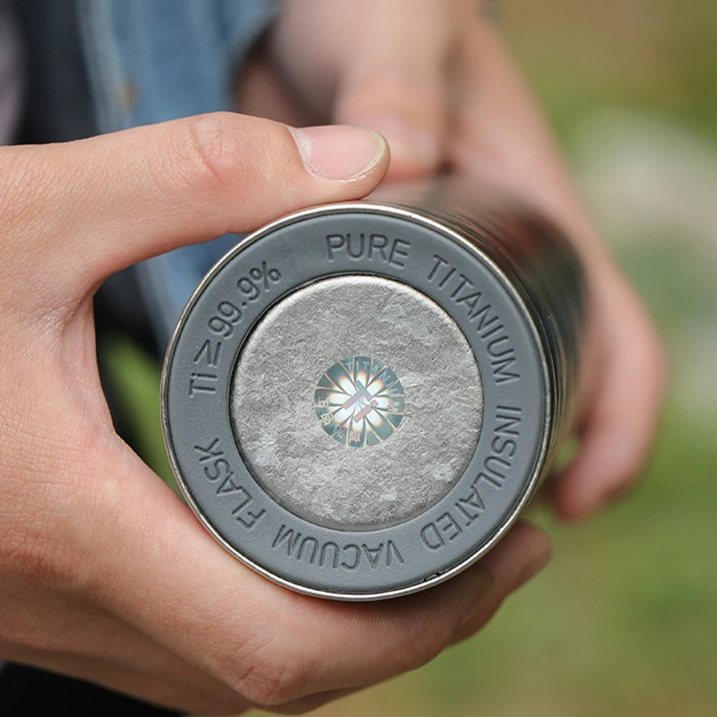 구매 이중 벽 절연 컵 450ml 티타늄 물병 야외 여행 스포츠 병 Thermos 건강한 Bacteriostatic 병