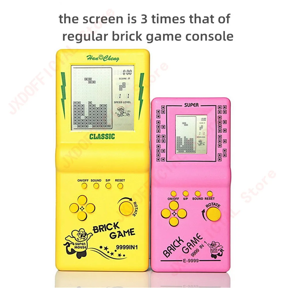 Новый Большой экран тетрис кирпич детская игровая консоль головоломка игрушка