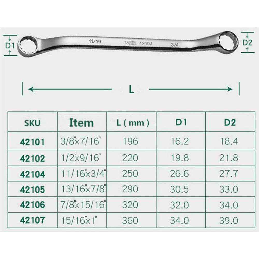 Инструмент SATA полностью отполированные накидной ключ двуглавый ручной Ремонт