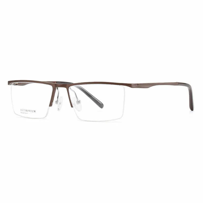 

Half Rim Metal Frame Glasses For Man and Woman Aluminum-Magnesium Alloy Anti-Blue Light Optical Eyewears