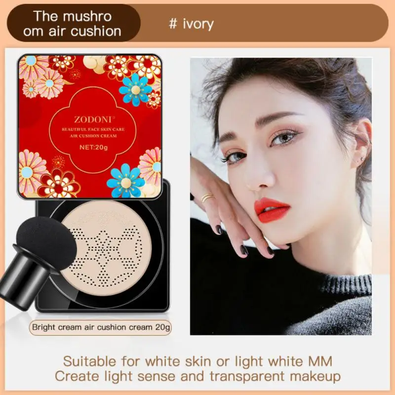 

2 Colors Mushroom Head BB Air Cushion Natural Moisturizing Whitening Liquid Foundation Face Beauty Cosmetics