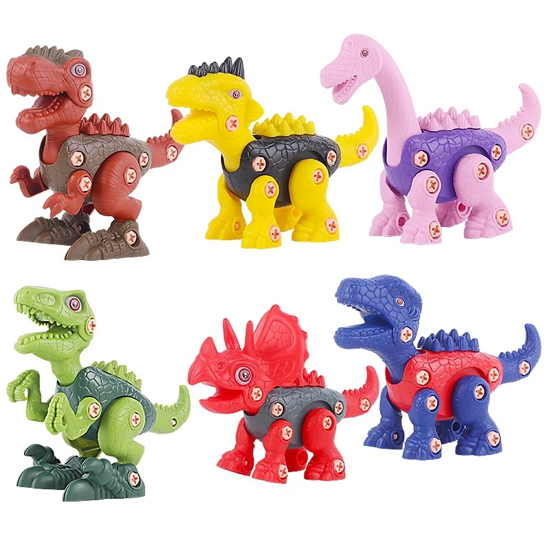 

2 Set Take Apart Dinosaur Toys Splicing Dinosaur DIY Construction Set with Electric Drill and Screwdriver Tools, A & B