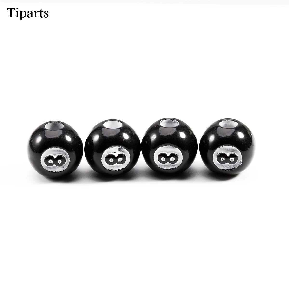 

50pcs/lot 10mm Round Black Acrylic Beads Findings Billiard Shape Bracelet Necklace Accessories For Jewelry Making