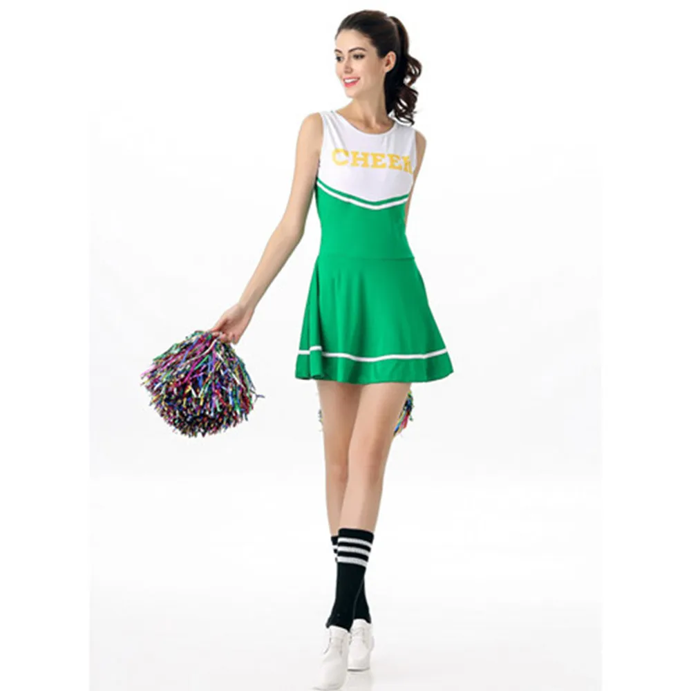 Модный женский сексуальный костюм Чирлидера старшей школы униформа для девочек