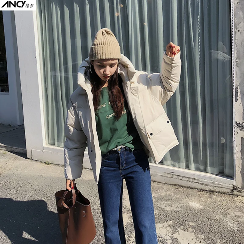 

women newest hooded short duck down jacket female fashion big pocket warm coat thickened popular winter jackets for ladies
